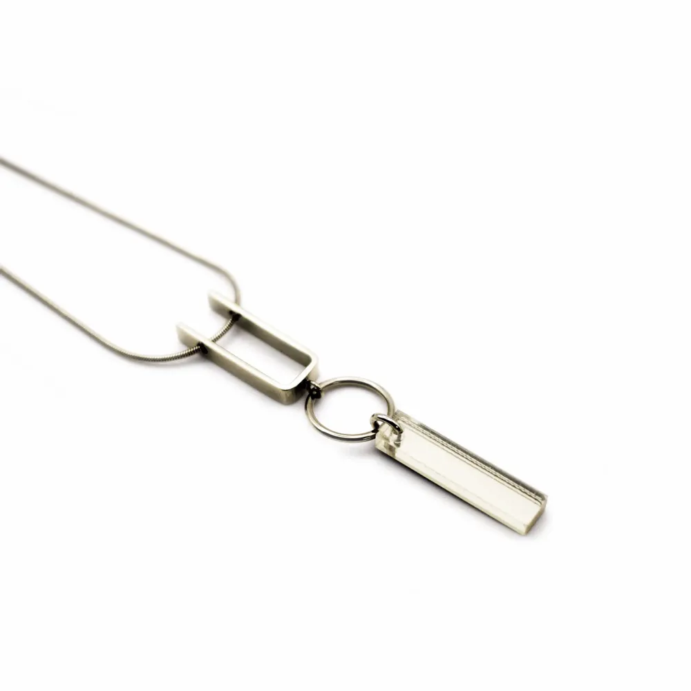 Jewelry - LINE NECKLACE Silver/Silver - TELLMEE