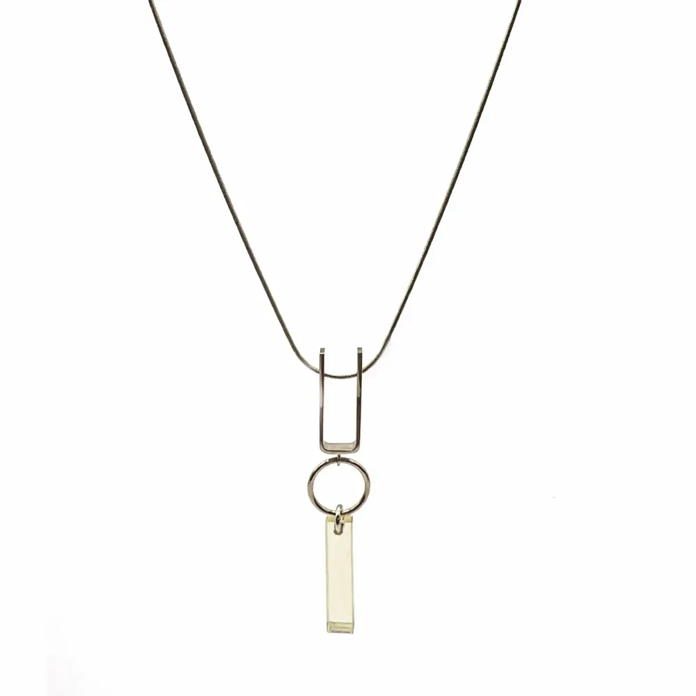 Jewelry - LINE NECKLACE Silver/Silver - TELLMEE