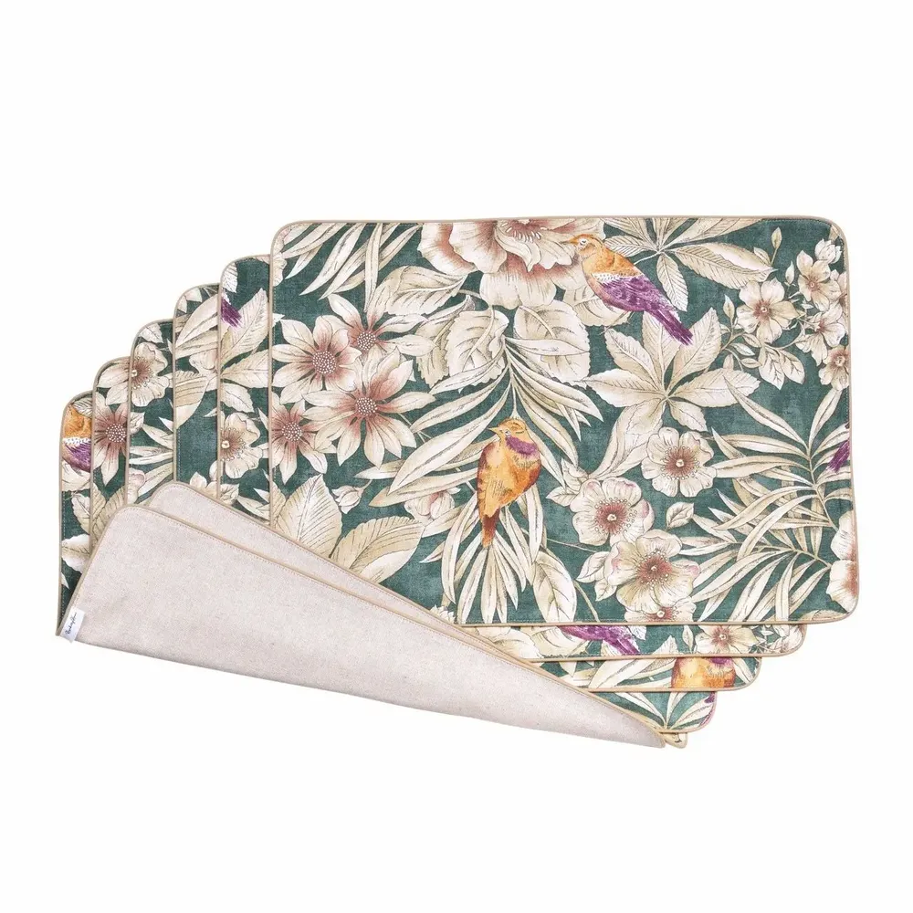 Nappes - Chemin de table réversible Emerald & Mirha – Collection textile - ROSEBERRY HOME