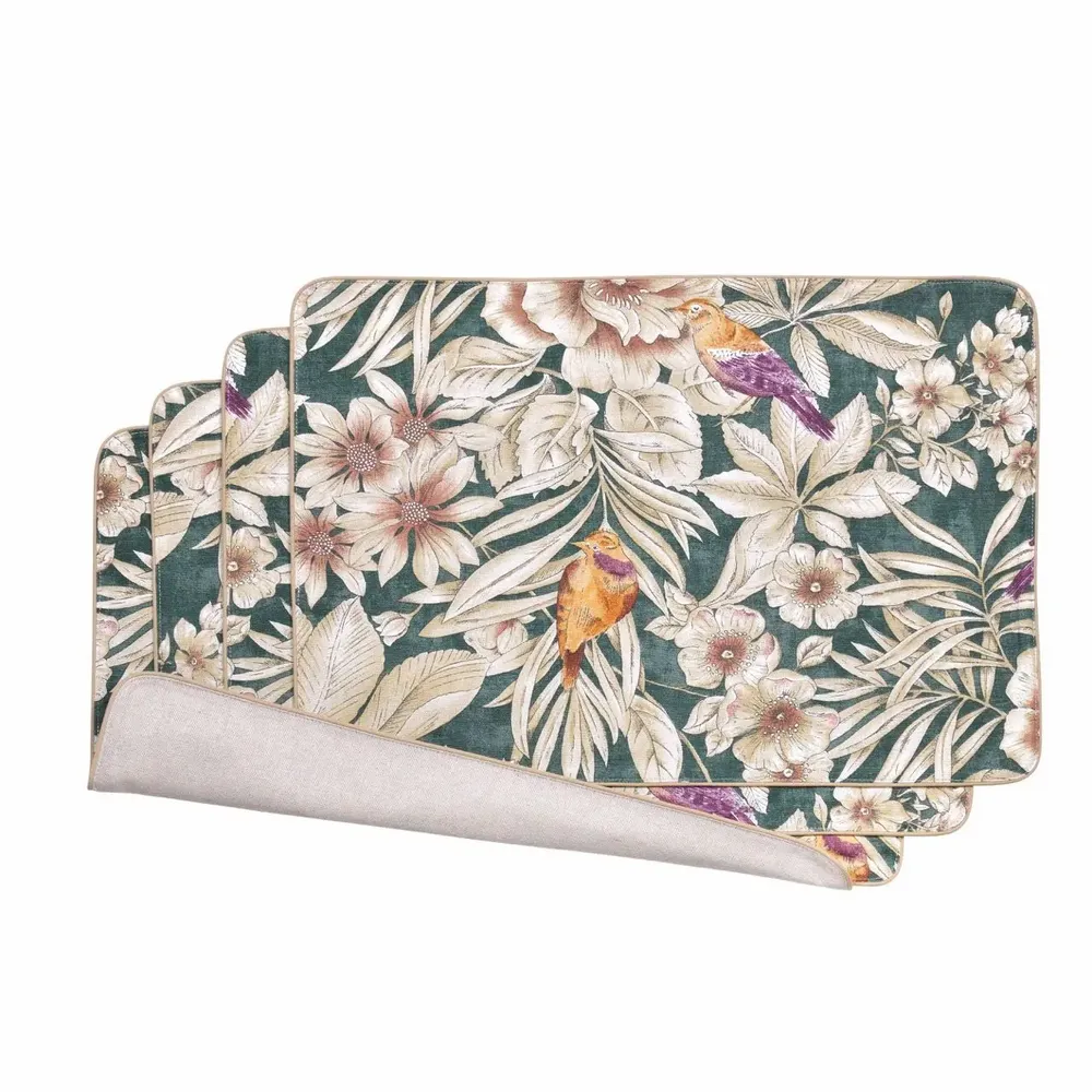 Coussins textile - Sets de table réversibles Emerald & Mirha – Collection textile - ROSEBERRY HOME