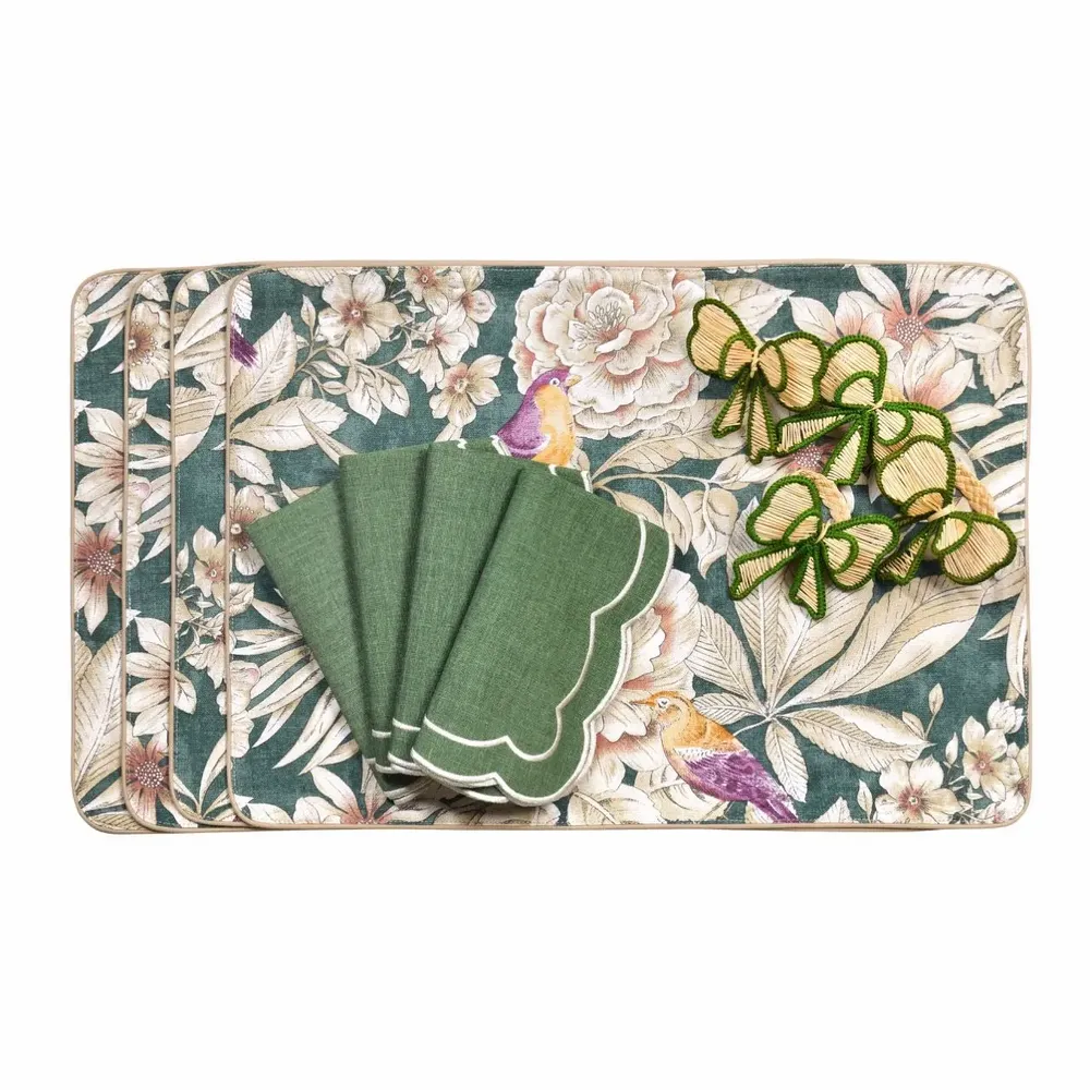 Coussins textile - Sets de table réversibles Emerald & Mirha – Collection textile - ROSEBERRY HOME