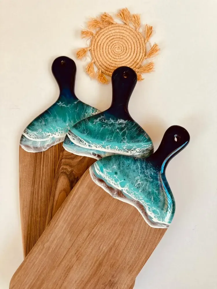 Decorative objects - planche charcuterie - Resine Art - SANAE LAGHOUAT