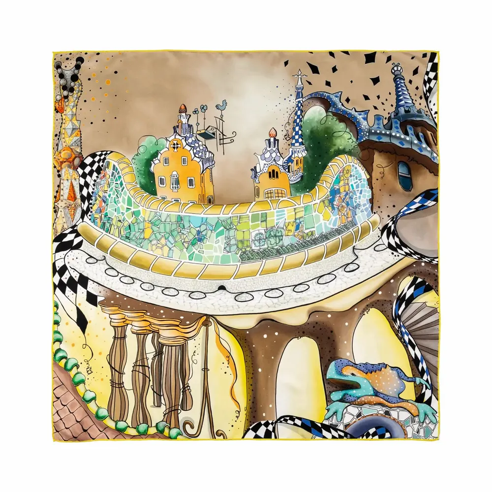 Scarves - Spanish Reverie Silk Scarf - UN POCO