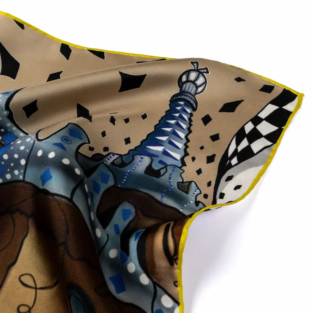 Scarves - Spanish Reverie Silk Scarf - UN POCO