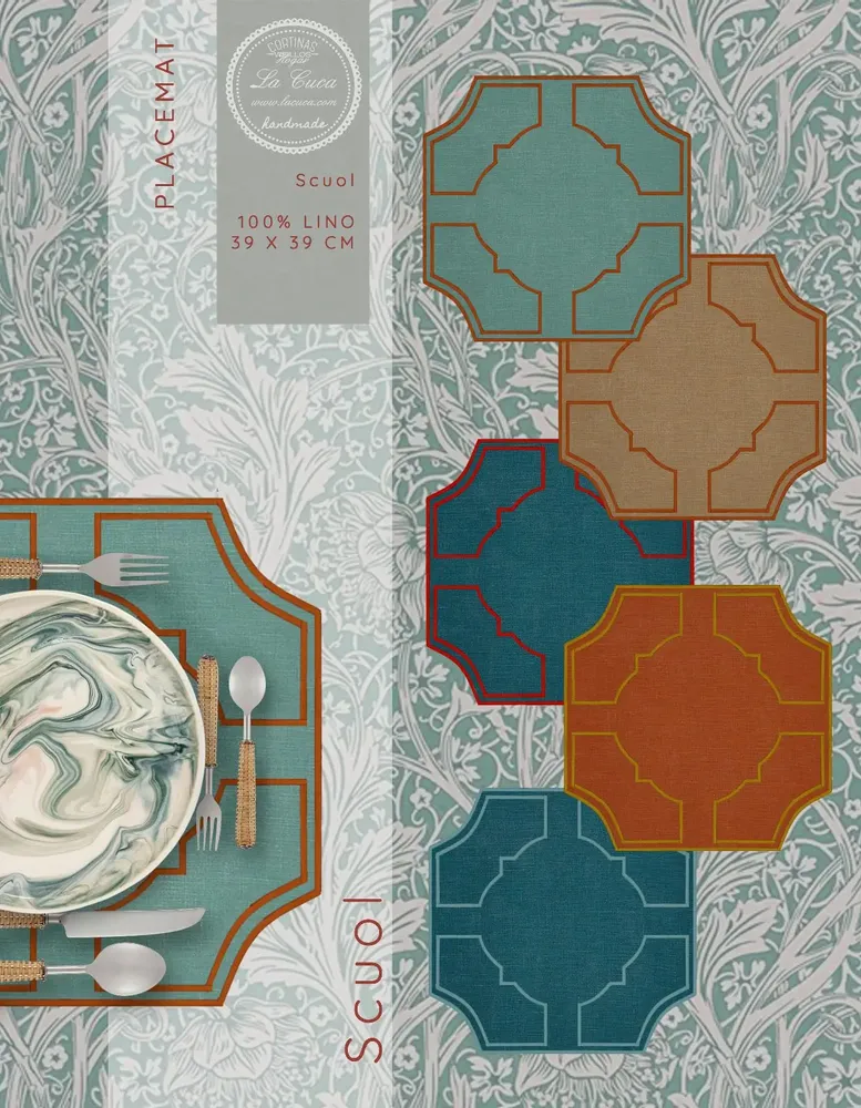 Décorations pour tables de Noël - Sets de table lin Scuol - LA CUCA