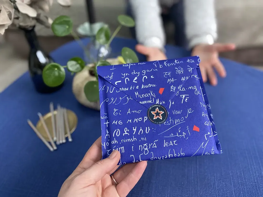 Anniversaires - Kit 4 emballages cadeaux réutilisables - Je t'aime - ON S'EMBALLE À LA FRANÇAISE