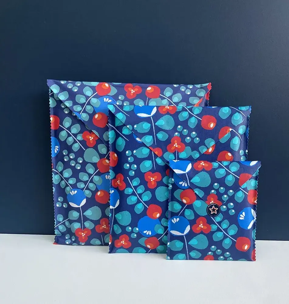 Birthdays - Reusable Gift Wrap – 3 Pockets & 3 Squares Assortment - ON S'EMBALLE À LA FRANÇAISE