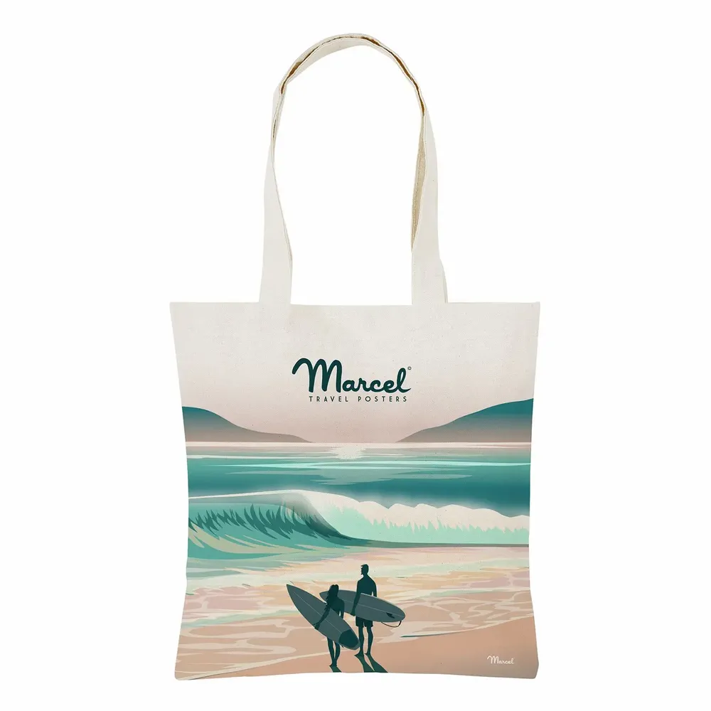 Bags and totes - Sunset Surf Tote Bag - MARCEL TRAVEL POSTERS