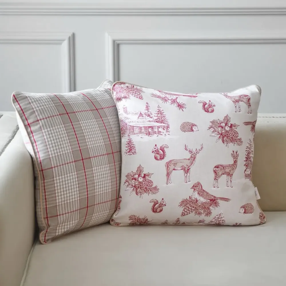 Fabric cushions - Glen Check Decorative Cushion Cover – French Style - ROSEBERRY HOME