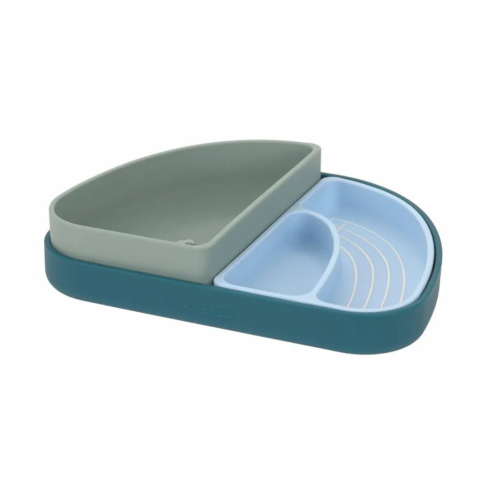 Children's mealtime - LÄSSIG silicone section dish set Tiny Team - LASSIG GMBH