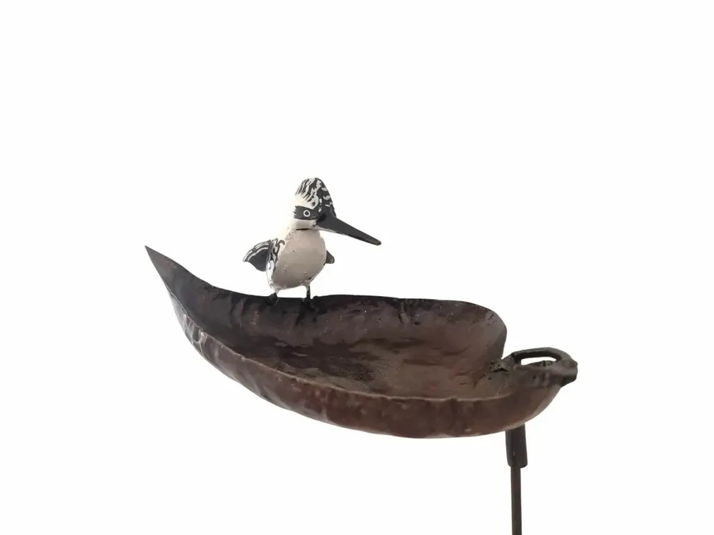 Accessoires de déco extérieure - tuteur feuille martin pecheur pie - TERRE SAUVAGE