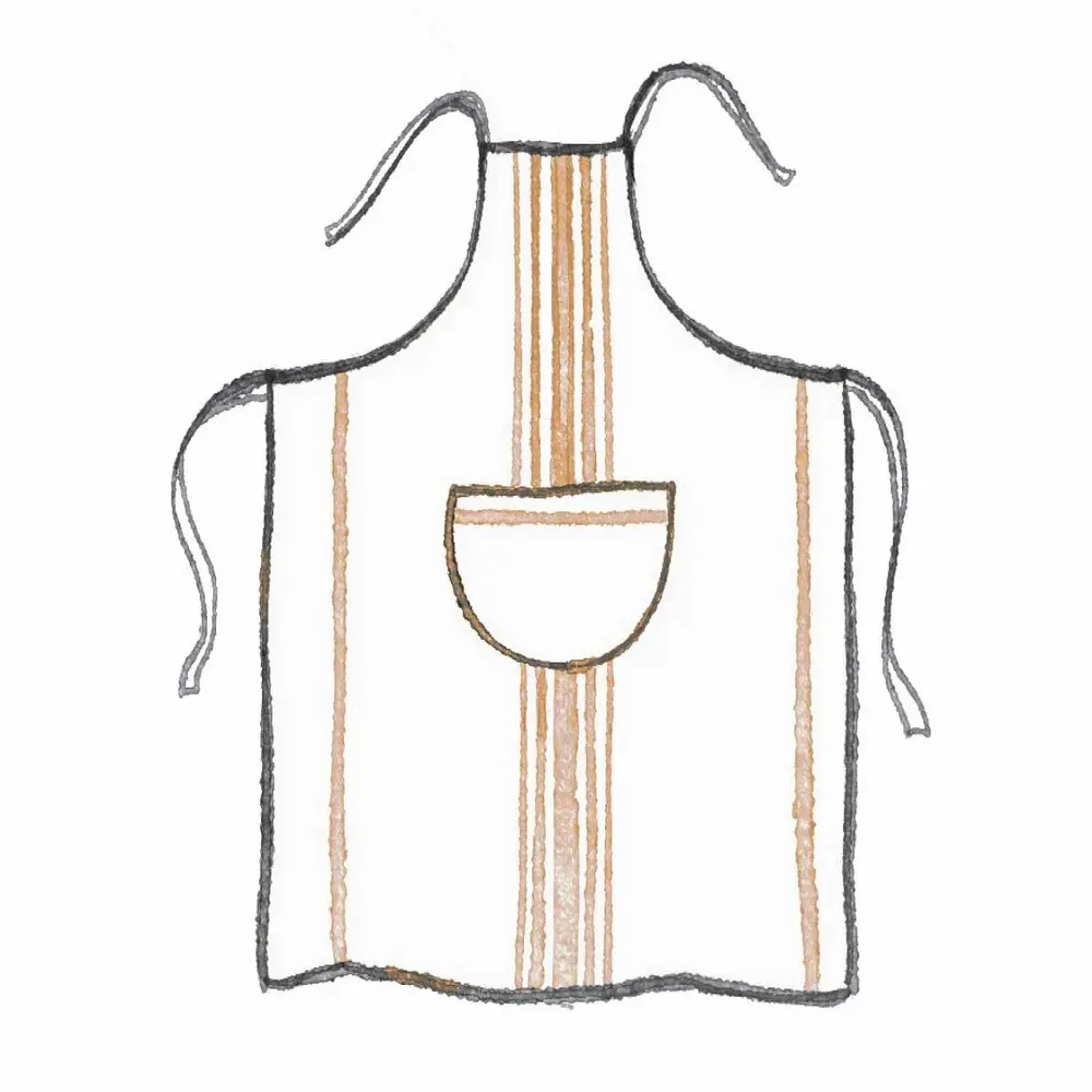 Linge d'office - Tablier à col en V - ML FABRICS