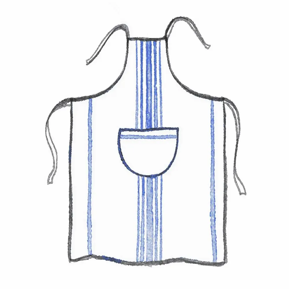 Linge d'office - Tablier à col en V - ML FABRICS