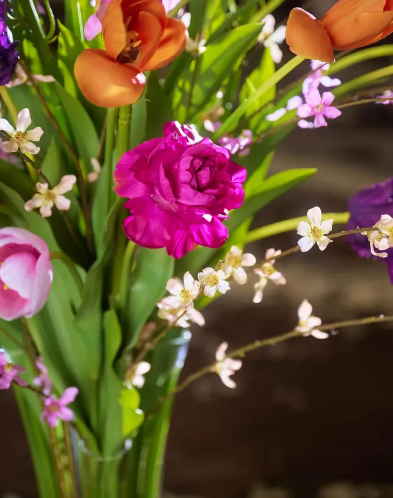 Décorations florales - Mélange de fleurs printanières artificielles - SILK-KA BV