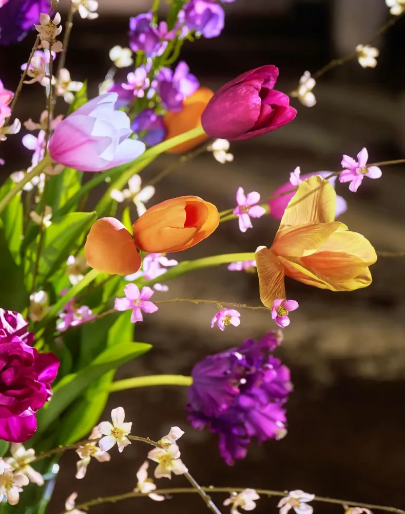 Décorations florales - Mélange de fleurs printanières artificielles - SILK-KA BV