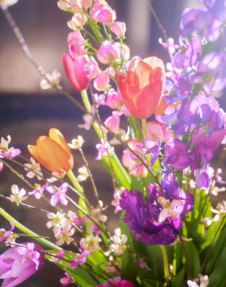 Décorations florales - Mélange de fleurs printanières artificielles - SILK-KA BV