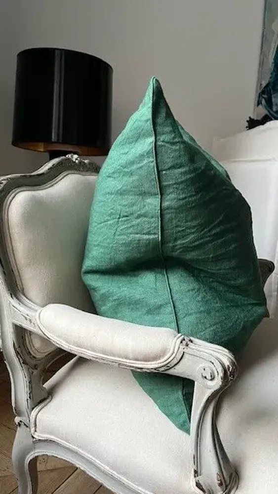 Fabric cushions - AWESOME HOME – Coussin lin brut lavé teinté 3 COLORIS - AWESOME HOME