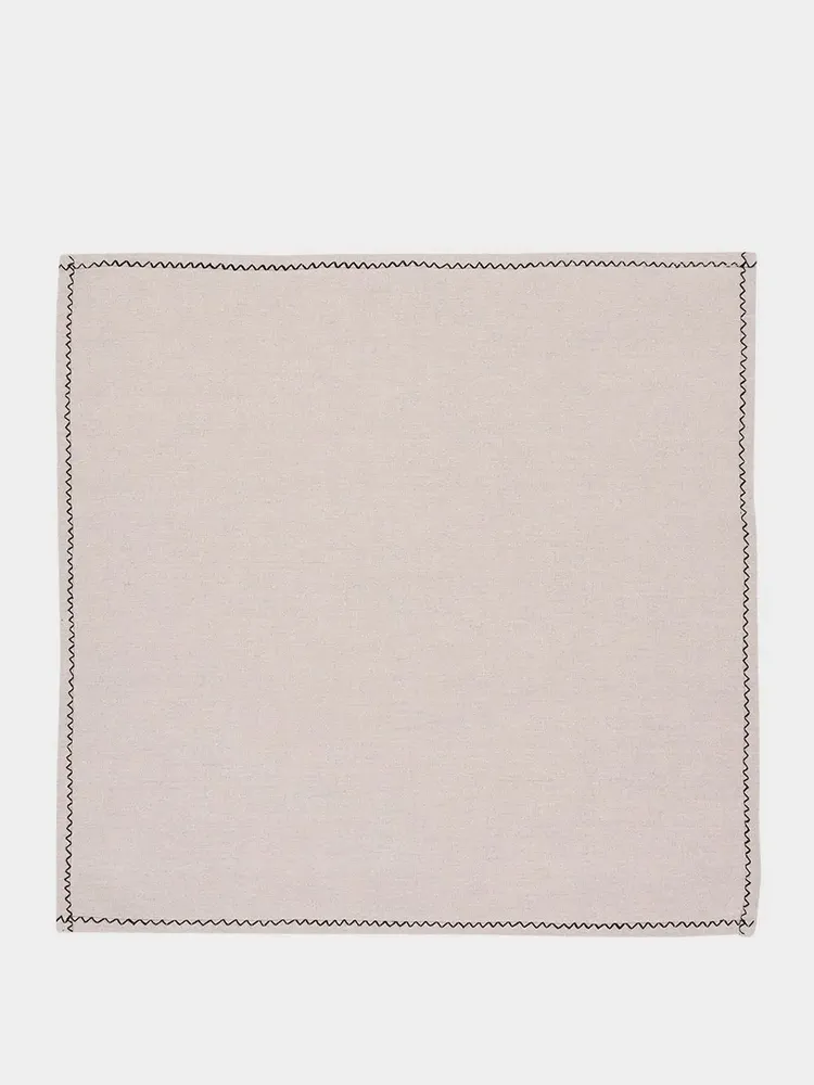 Table linen - Hand-Embroidered Viana Linen with Embroidery Placemat and Napkin Set - HOUSE OF CAPRICORN