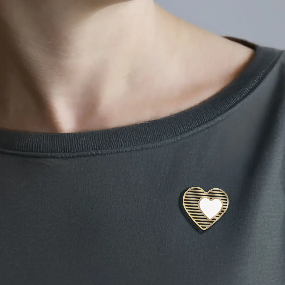 Bijoux - Broche aimantée COEUR - TOUT SIMPLEMENT,
