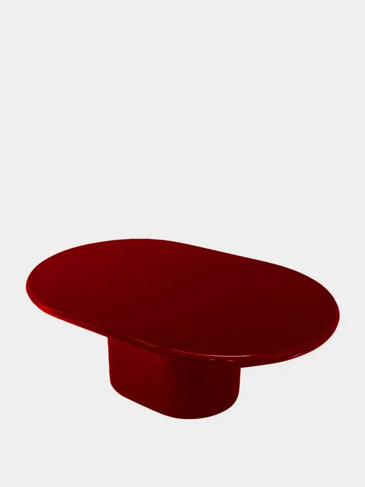 Coffee tables - Amendoeira Red Lacquered Wood Coffee Table - HOUSE OF CAPRICORN
