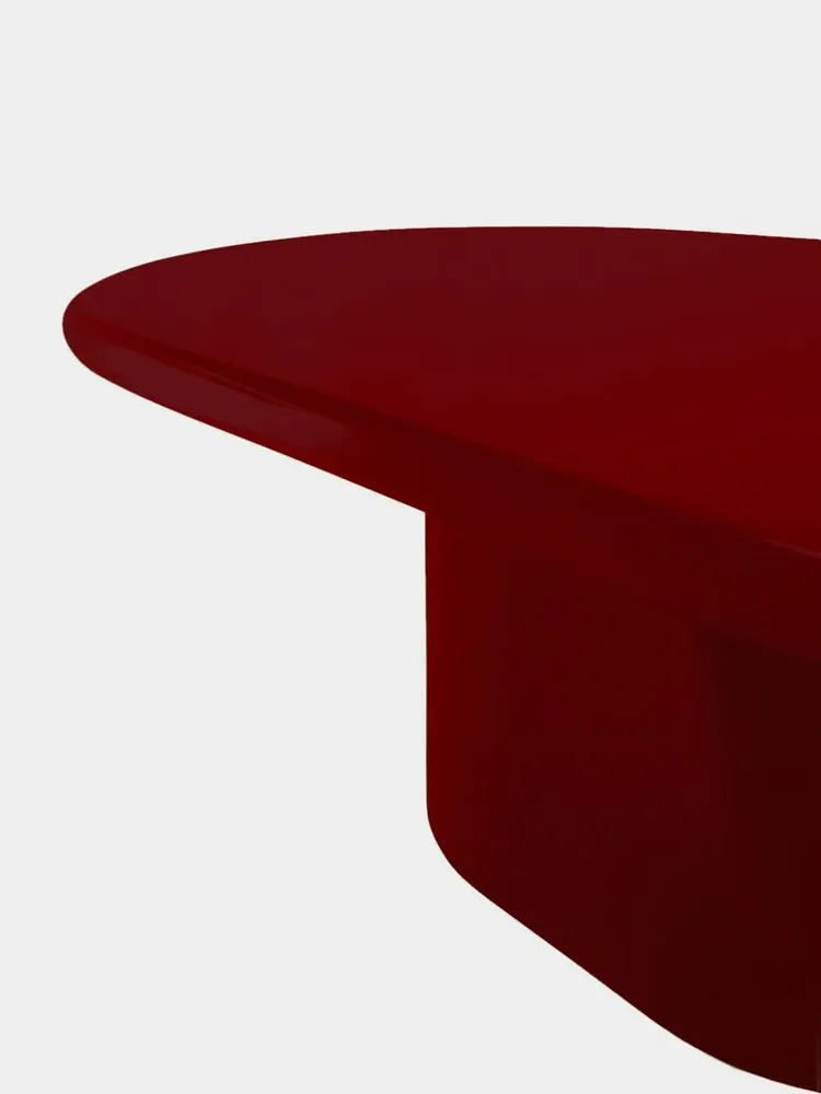 Coffee tables - Amendoeira Red Lacquered Wood Coffee Table - HOUSE OF CAPRICORN