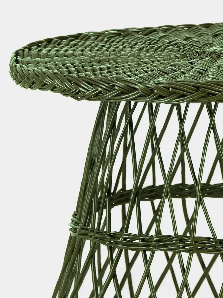 Autres tables  - Handmade Furnas Green Wicker Side Table - HOUSE OF CAPRICORN