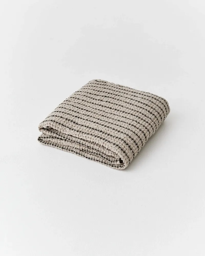 Throw blankets - Striped waffle throw blanket - MAGICLINEN