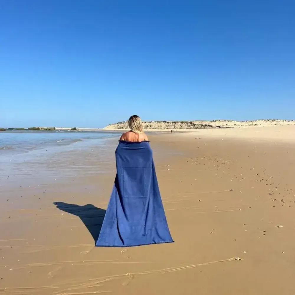 Serviettes de bain - Drap de plage Double face Premium coton Bio - Sauge - ATELIER DUNE