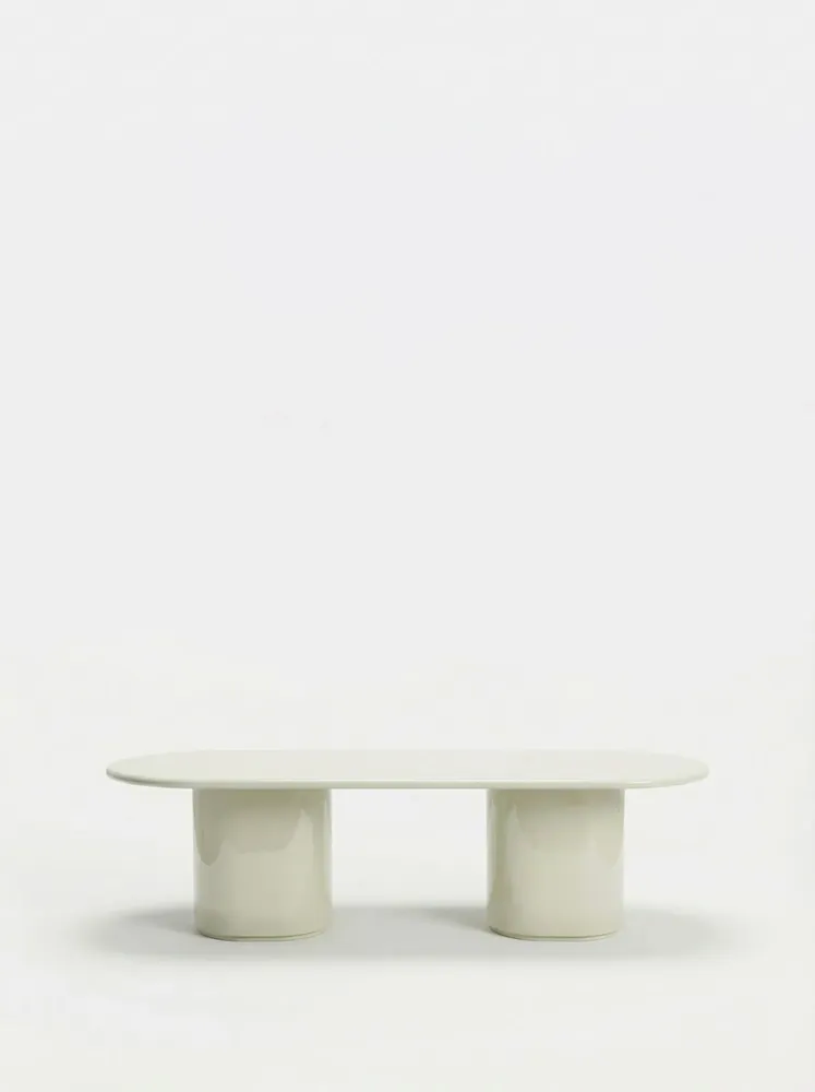 Dining Tables - Amendoeira Ivory Lacquered Wood Large Dining Table - HOUSE OF CAPRICORN