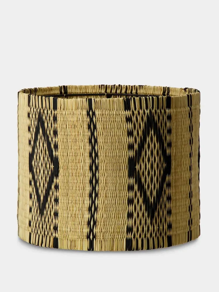 Objets de décoration - Handmade Coruche Natural and Black Reed Medium Lampshade - HOUSE OF CAPRICORN