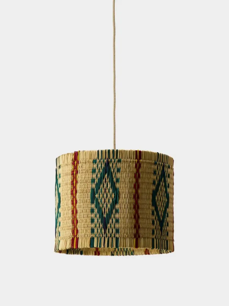Plafonniers - Handmade Coruche Natural and Multicolour Reed Ceiling Lamp - HOUSE OF CAPRICORN
