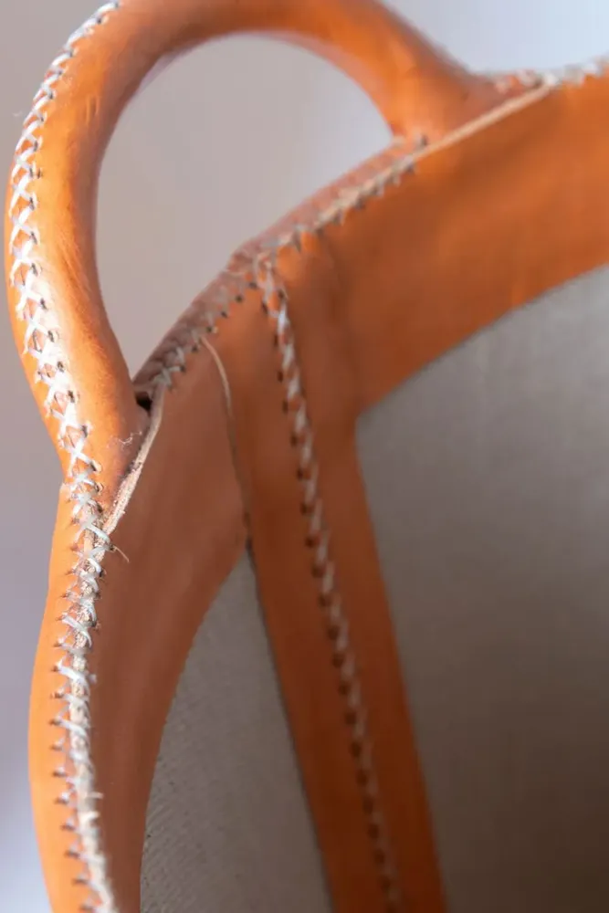 Decorative objects - Leather braided basket - SOL & LUNA