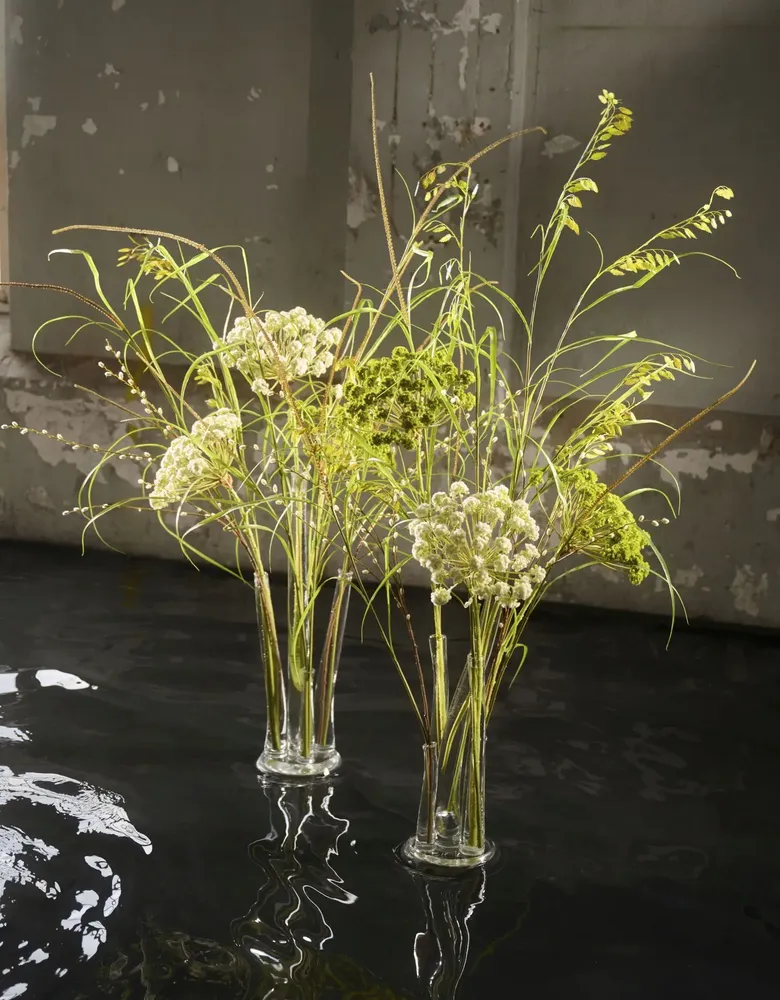 Décorations florales - Bouquet d'aneth et d'herbe en soie artificielle au look naturel et fra - SILK-KA BV