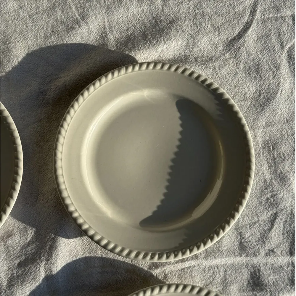 Assiettes au quotidien - Lot de 4 petites assiettes à dessert en faïence blanches D20 - OFFICE OBJETS