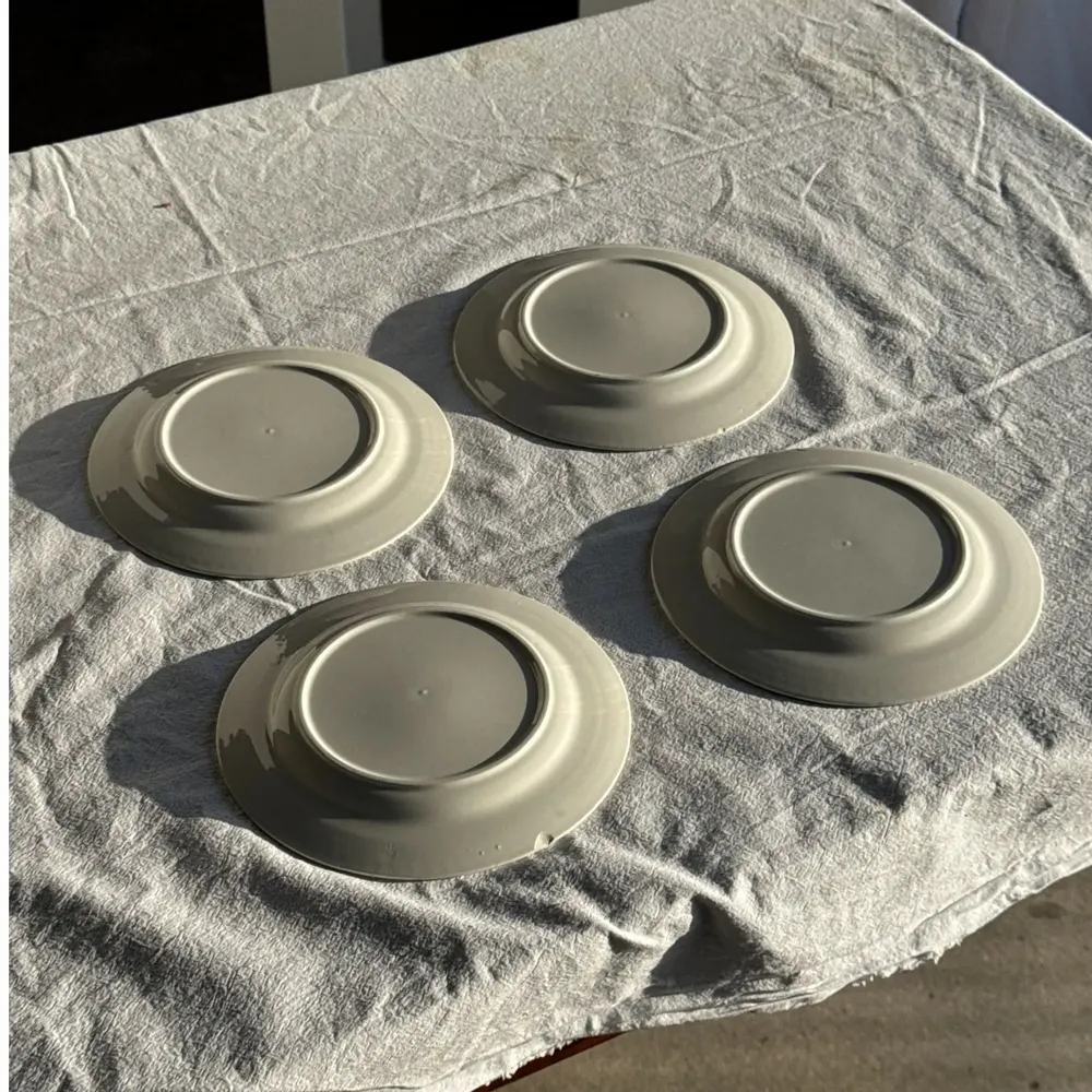 Assiettes au quotidien - Lot de 4 petites assiettes à dessert en faïence blanches D20 - OFFICE OBJETS