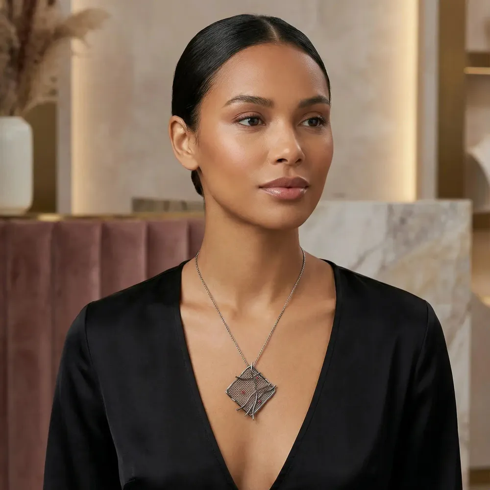 Bijoux - Collier Branches Ruby - V UNIQUENESS FINE GREEK JEWELRY