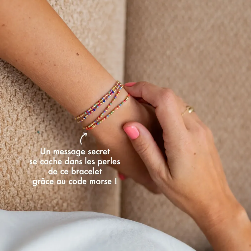 Bracelets - Bracelet Code Morse Summer 26 - LES MOTS DOUX
