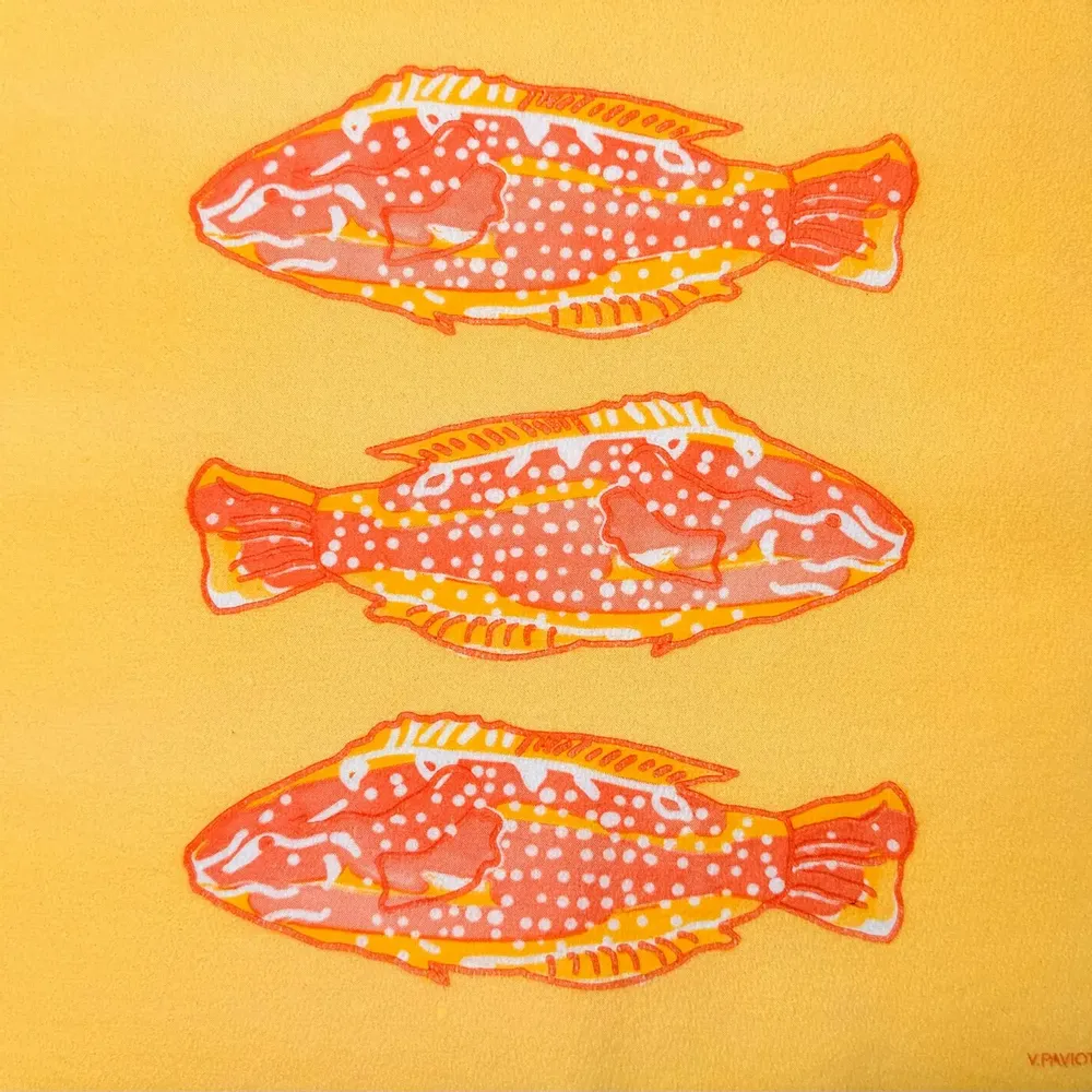 Napkins - LUMINOUS RED FISH - FRANÇOISE PAVIOT