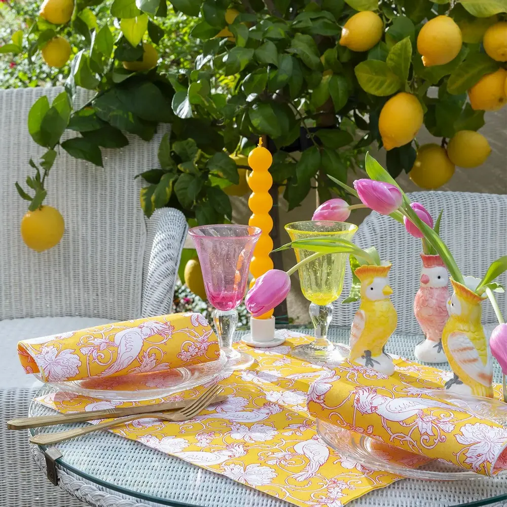Napkins - YELLOW PARAKEET - FRANÇOISE PAVIOT