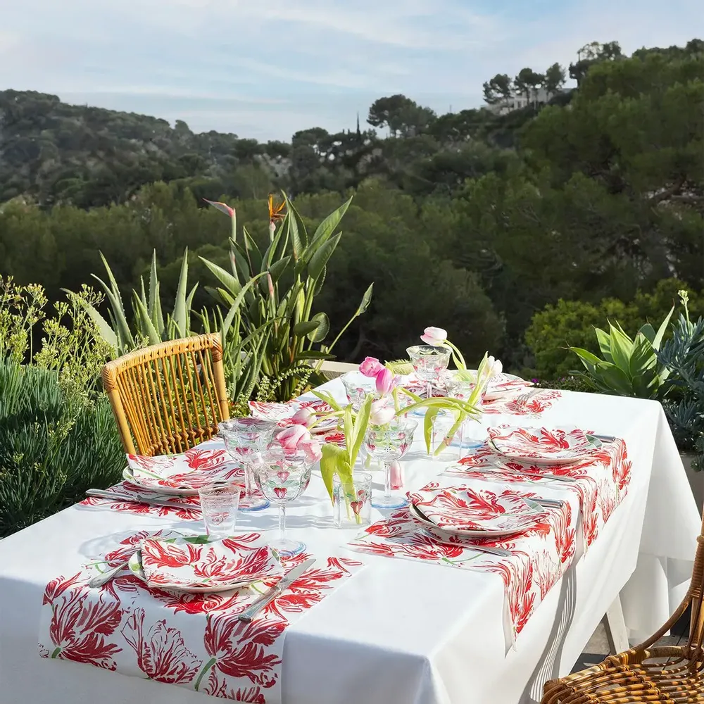 Napkins - RED TULIP - FRANÇOISE PAVIOT