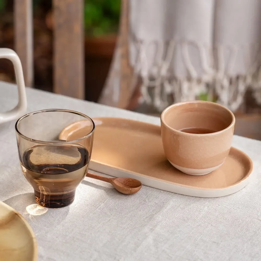 Mugs - Soft cups stoneware crackled/glass glaze - KINTA