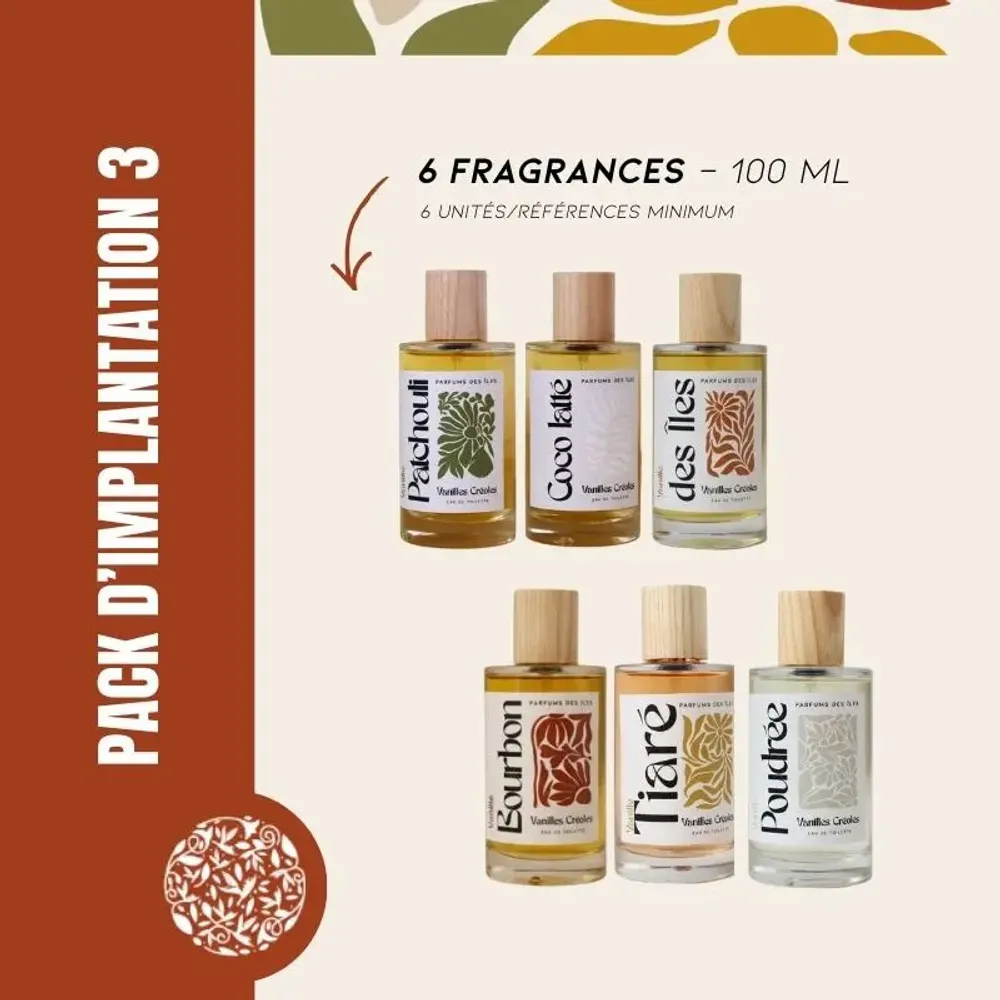 Fragrance for women & men - Implant pack 3 - Creole vanilla - PARFUMS DES ILES