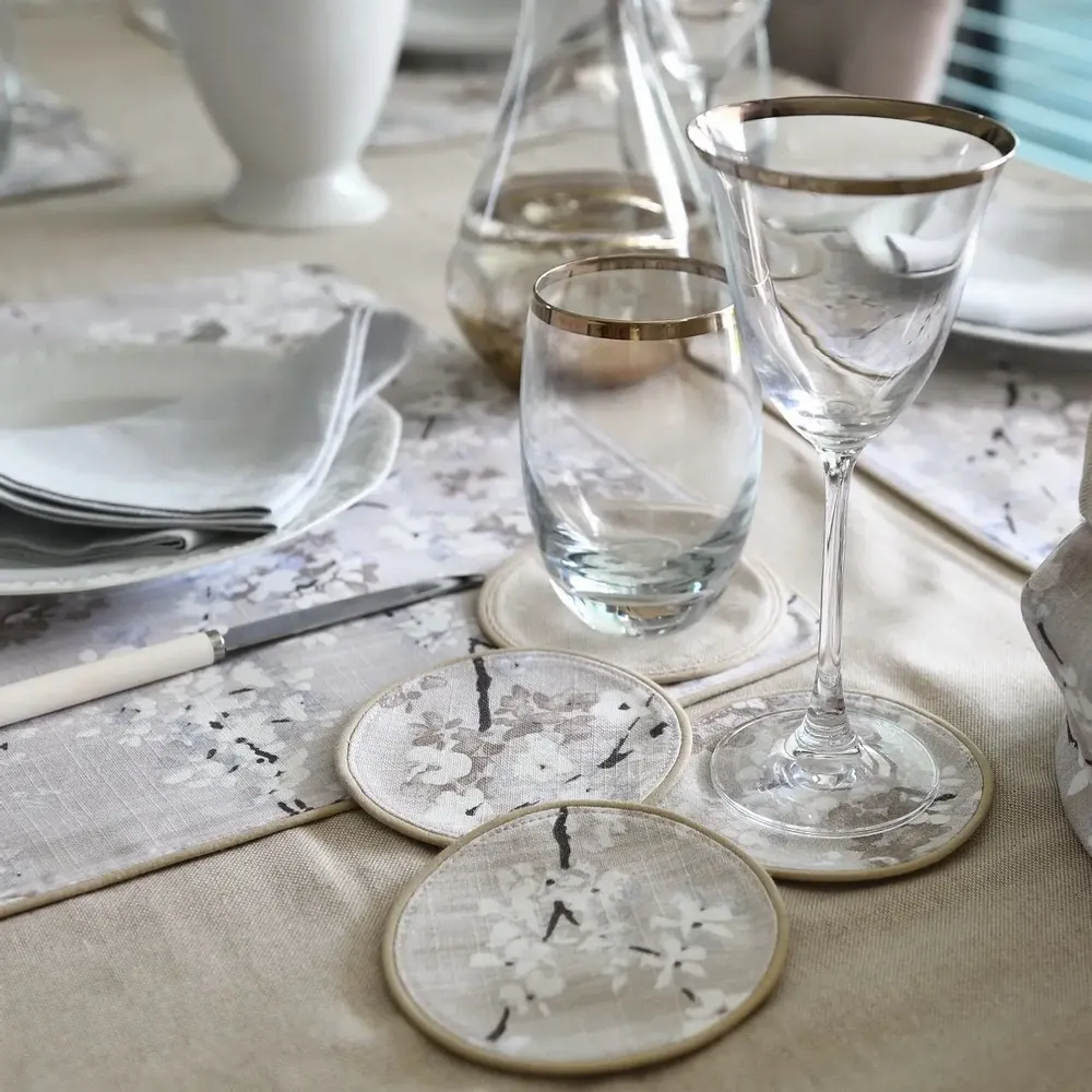 Sets de table - Mini sous-verres ronds Twigs & Mirha – Style naturel - ROSEBERRY HOME