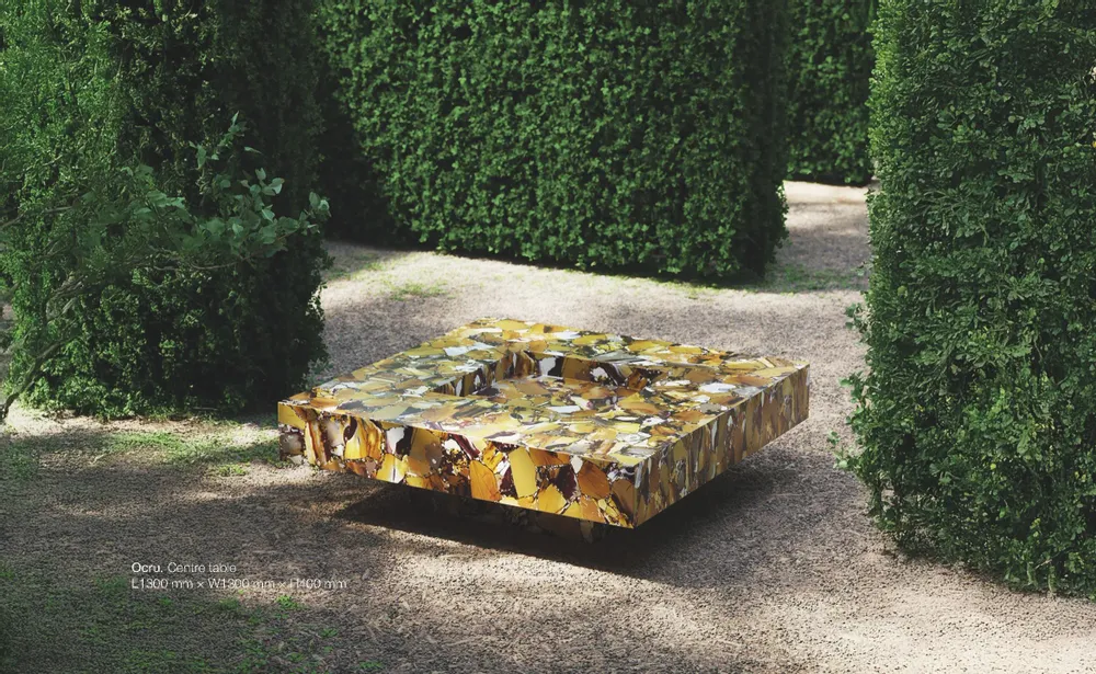 Tables basses - OCRUB Center Table in Ocher Jasper - ELEMENT&CO STUDIO