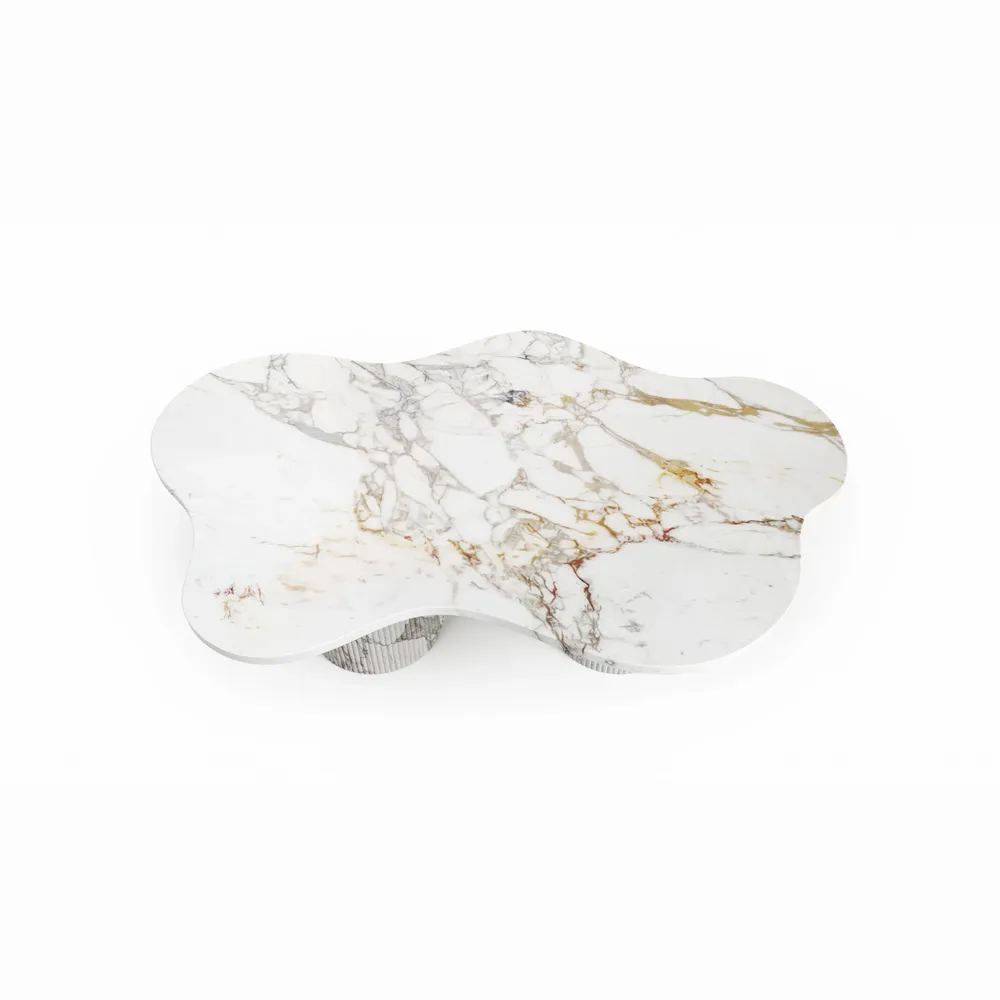 Tables de jardin - Nunoca - Tables basses - Marbre Calacatta Oro - 110X70X40 cm - STONE VALLEY