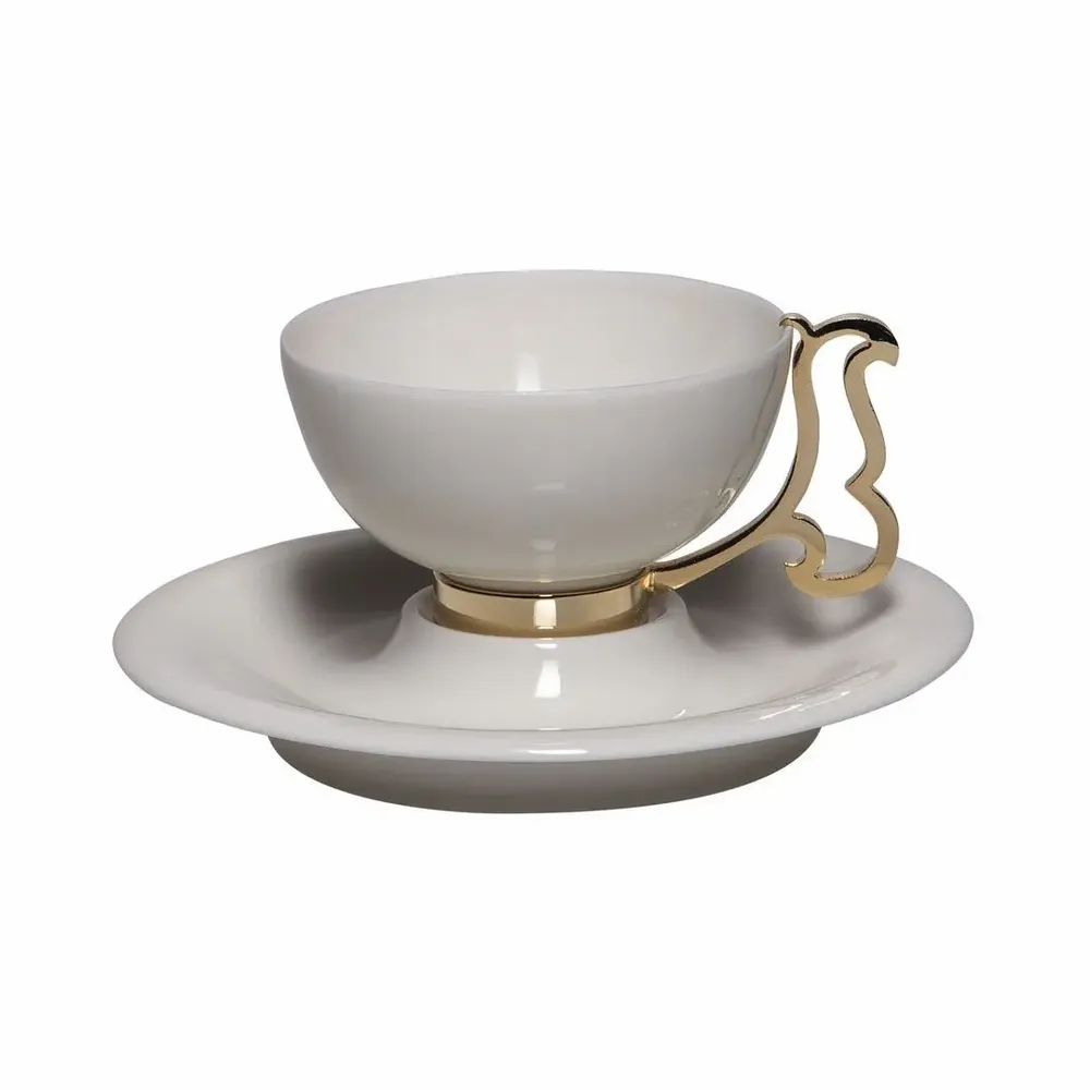 Tea and coffee accessories - Grace Coffee Cup Set For 2 (4 Pcs) Porcelain - ANATOLI
