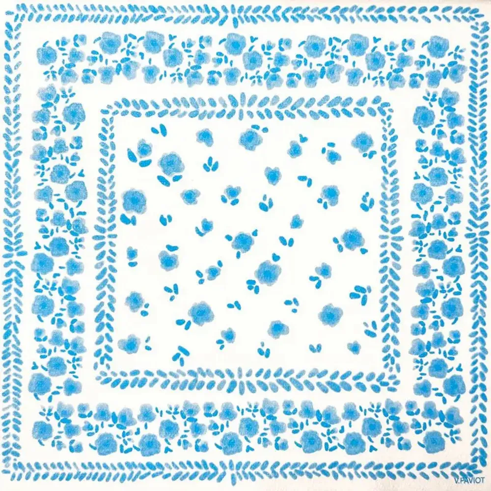 Napkins - BLUE BANDANA - FRANÇOISE PAVIOT