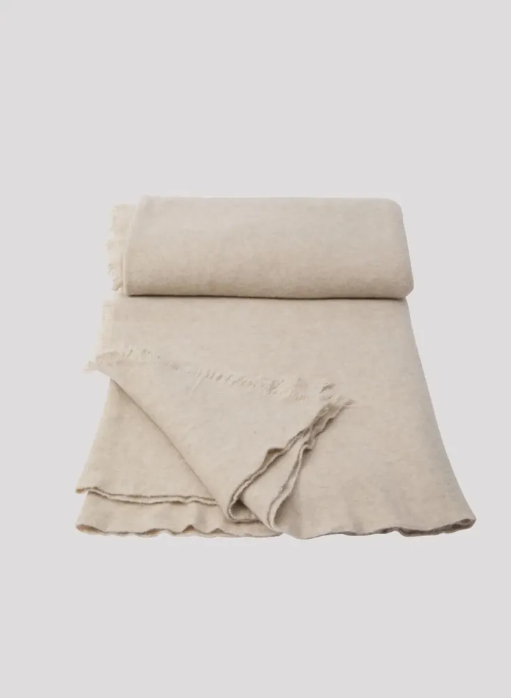 Plaids - COUVERTURE TIBÉTAINE EN CACHEMIRE ÉCOLOGIQUE NON TEINTÉE POUR BÉBÉ - MIRROR IN THE SKY CASHMERE