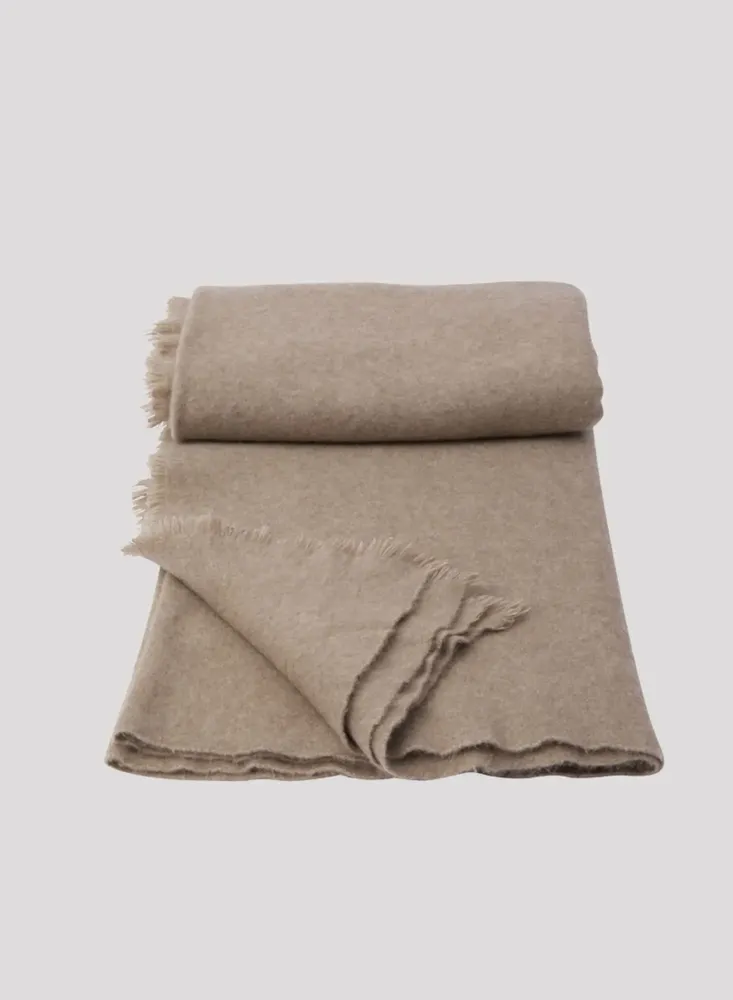 Plaids - COUVERTURE TIBÉTAINE EN CACHEMIRE ÉCOLOGIQUE NON TEINTÉE POUR BÉBÉ - MIRROR IN THE SKY CASHMERE