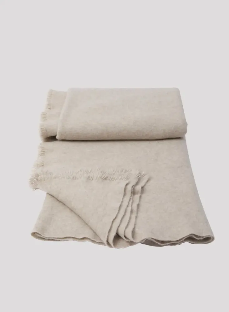 Plaids - COUVERTURE TIBÉTAINE EN CACHEMIRE ÉCOLOGIQUE NON TEINTÉE POUR BÉBÉ - MIRROR IN THE SKY CASHMERE